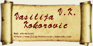 Vasilija Kokorović vizit kartica